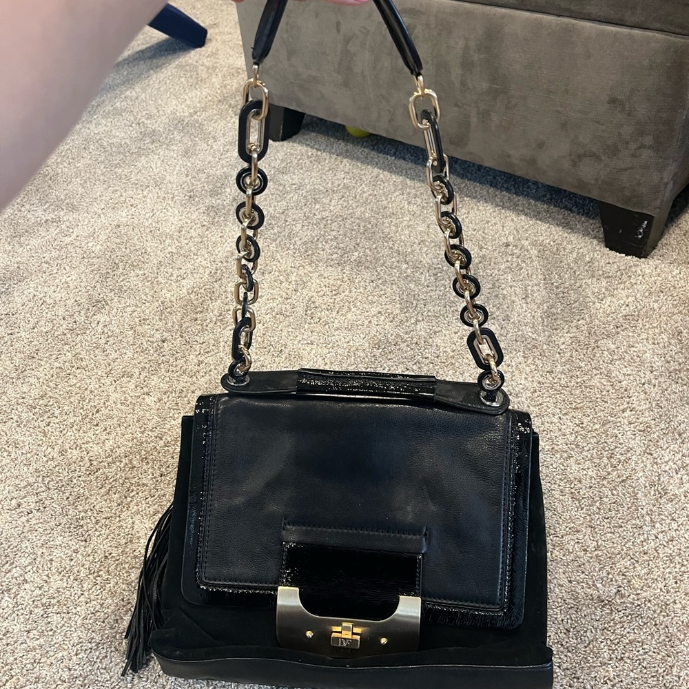 Diane Von Furstenberg black shoulder bag